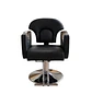 Sillón Barbería Sevilla Profesional Hidráulico Negro y Cromado Ecocuero - Miniatura 5