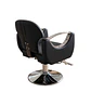Sillón Barbería Sevilla Profesional Hidráulico Negro y Cromado Ecocuero - Miniatura 7