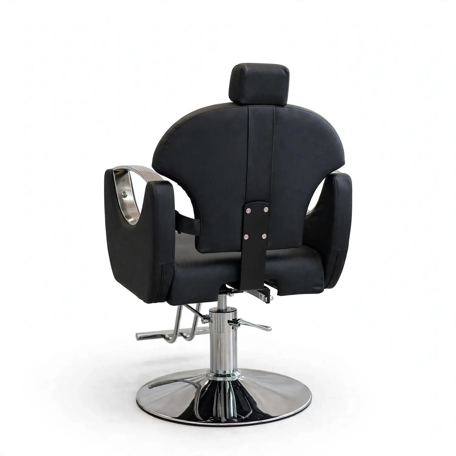 Sillón de Barbería Roma Profesional Hidráulico Negro 6