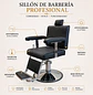 Sillón Barbería Profesional Reclinable Negro Sevilla - Miniatura 2