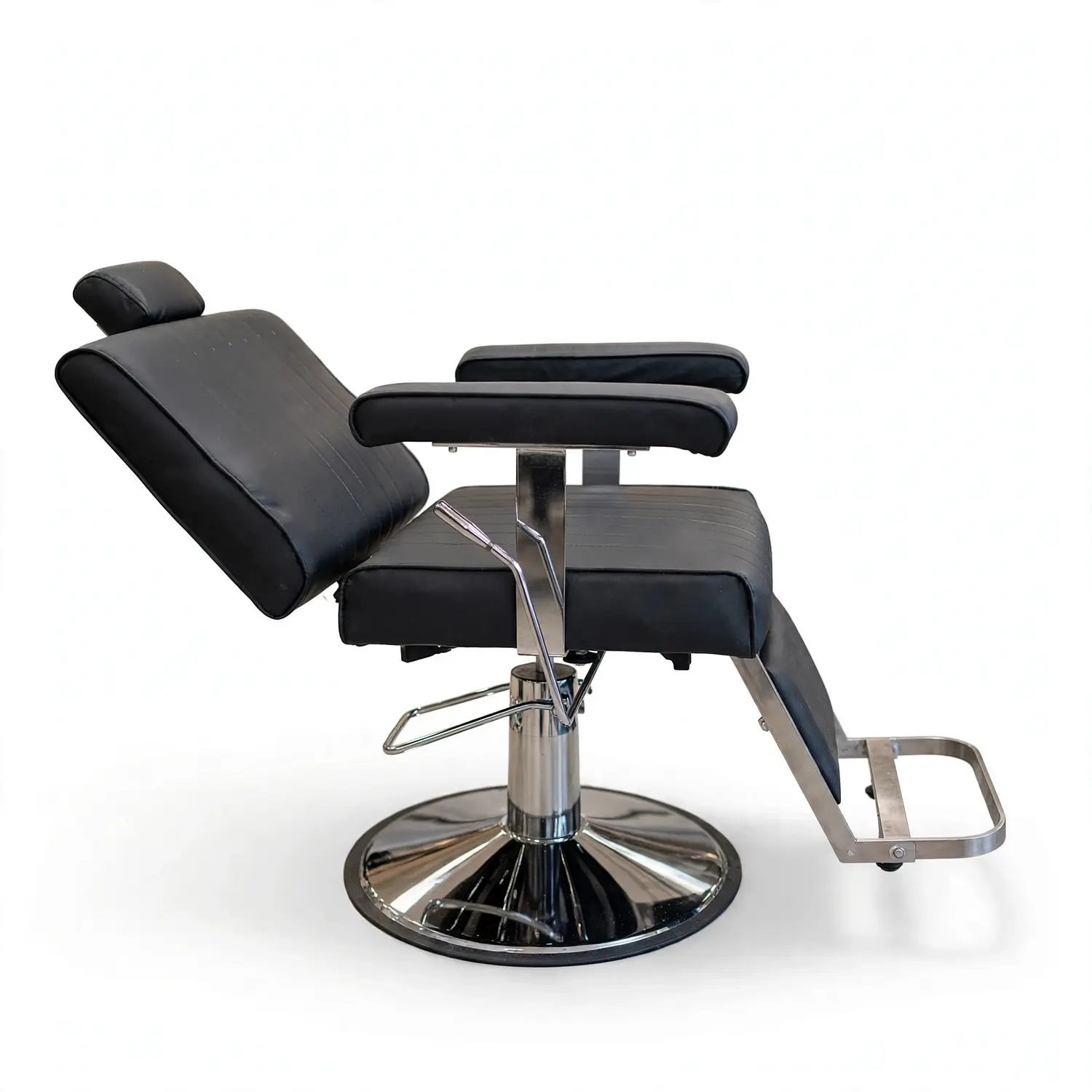 Sillón Barbería Profesional Reclinable Negro Sevilla 7