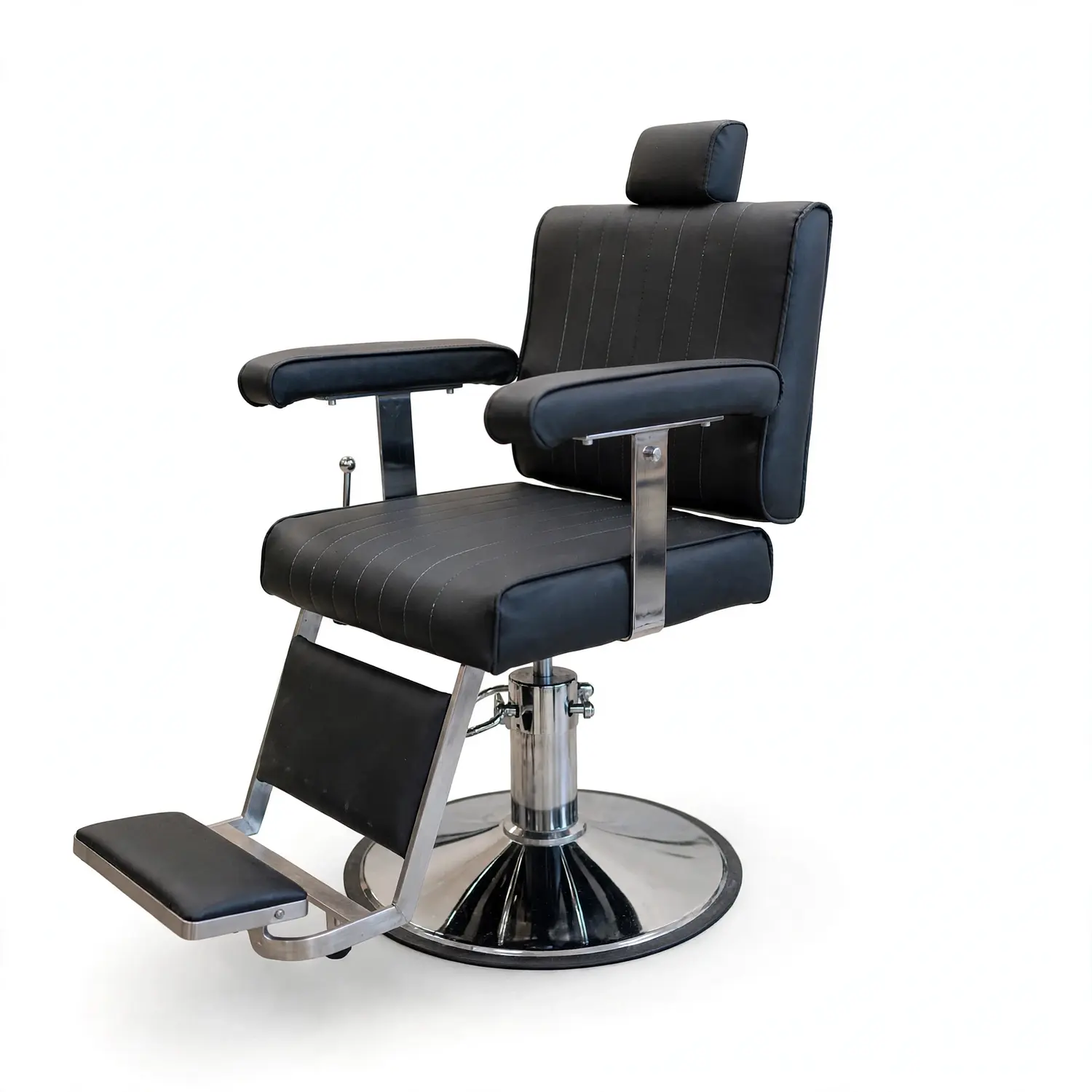 Sillón Barbería Profesional Reclinable Negro Sevilla 8