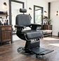 Sillón Barbería Negro Profesional Hidráulico Reclinable - Miniatura 1