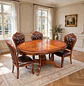 Comedor Ovalado Retráctil y 4 Sillas Madera Roble Americano - Miniatura 1