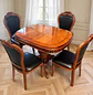 Comedor Extensible Ovalado Royal y 4 Sillas de Madera Roble Americano - Miniatura 1