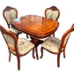 Comedor Extensible Ovalado Royal y 4 Sillas de Madera Roble Americano - Miniatura 14