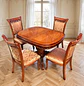 Comedor Extensible Ovalado Royal y 4 Sillas de Madera Roble Americano - Miniatura 25