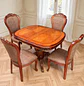 Comedor Extensible Ovalado Royal y 4 Sillas de Madera Roble Americano - Miniatura 16