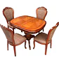 Comedor Extensible Ovalado Royal y 4 Sillas de Madera Roble Americano - Miniatura 17