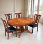 Comedor Ovalado Retráctil y 4 Sillas Madera Roble Americano - Miniatura 7
