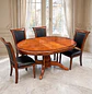 Comedor Ovalado Retráctil y 4 Sillas Madera Roble Americano - Miniatura 10