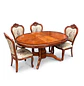 Comedor Ovalado Retráctil y 4 Sillas Madera Roble Americano - Miniatura 17
