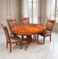 Comedor Ovalado Retráctil y 4 Sillas Madera Roble Americano - Miniatura 22