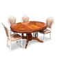Comedor Ovalado Retráctil y 4 Sillas Madera Roble Americano - Miniatura 27