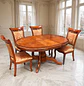 Comedor Ovalado Retráctil y 4 Sillas Madera Roble Americano - Miniatura 28