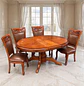 Comedor Ovalado Retráctil y 4 Sillas Madera Roble Americano - Miniatura 31