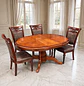 Comedor Ovalado Retráctil y 4 Sillas Madera Roble Americano - Miniatura 34