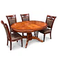 Comedor Ovalado Retráctil y 4 Sillas Madera Roble Americano - Miniatura 35