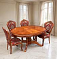 Comedor Ovalado Retráctil y 4 Sillas Madera Roble Americano - Miniatura 37