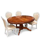 Comedor Ovalado Retráctil y 4 Sillas Madera Roble Americano - Miniatura 41