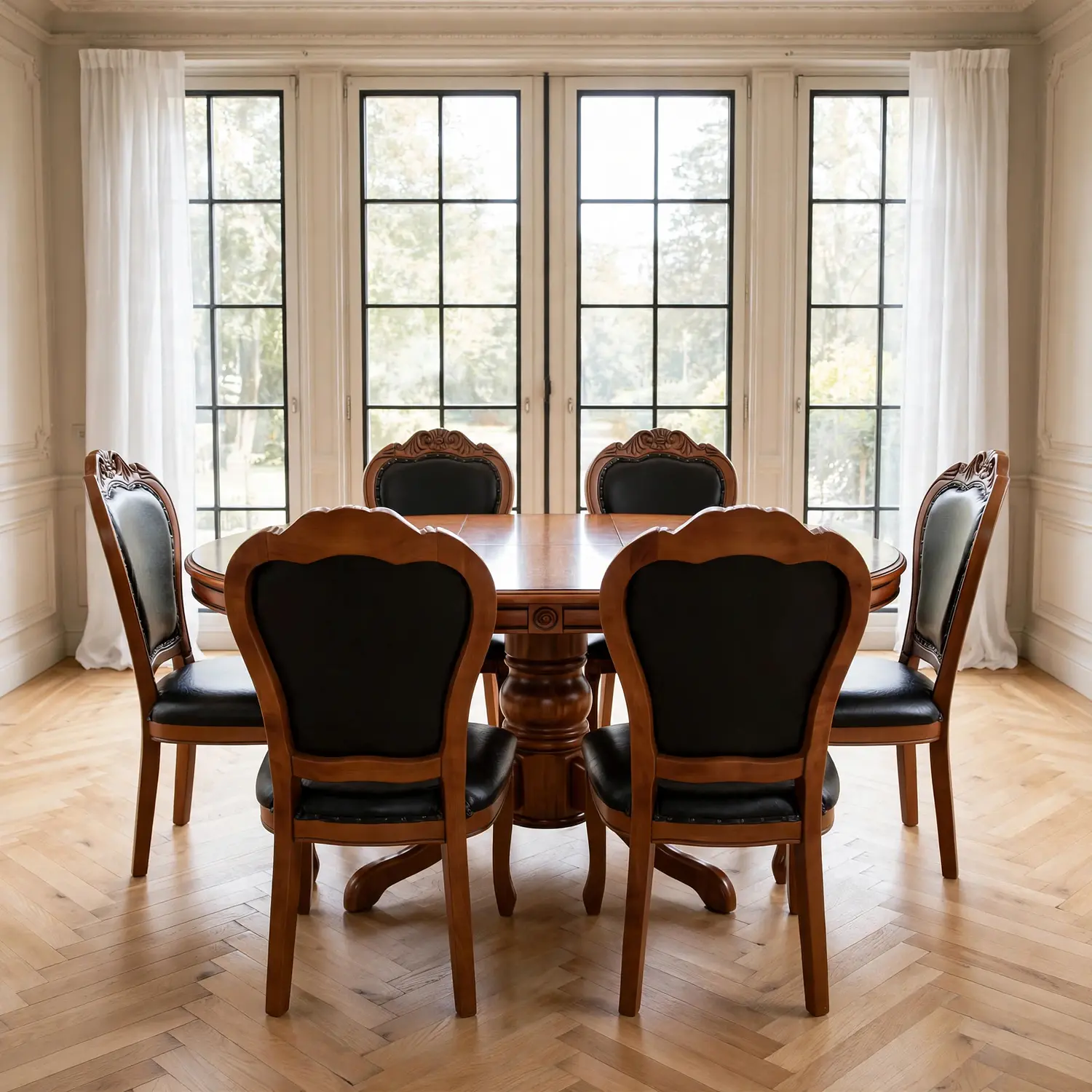 Comedor Extensible Imperial de 6 Puesto en Roble Americano 4