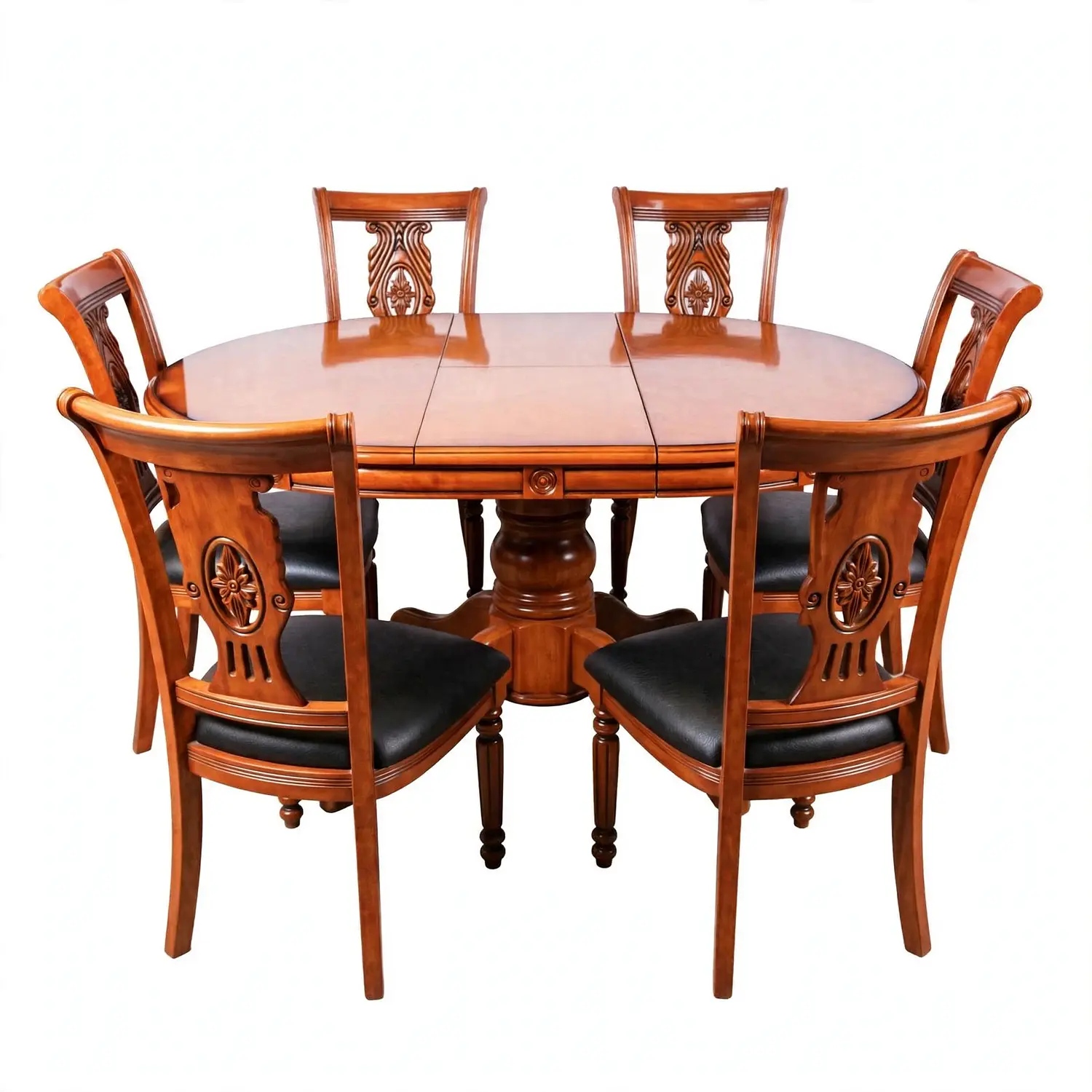 Comedor Extensible Imperial de 6 Puesto en Roble Americano 8