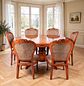 Comedor Extensible Imperial de 6 Puesto en Roble Americano - Miniatura 19