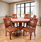 Comedor Extensible Imperial de 6 Puesto en Roble Americano - Miniatura 28