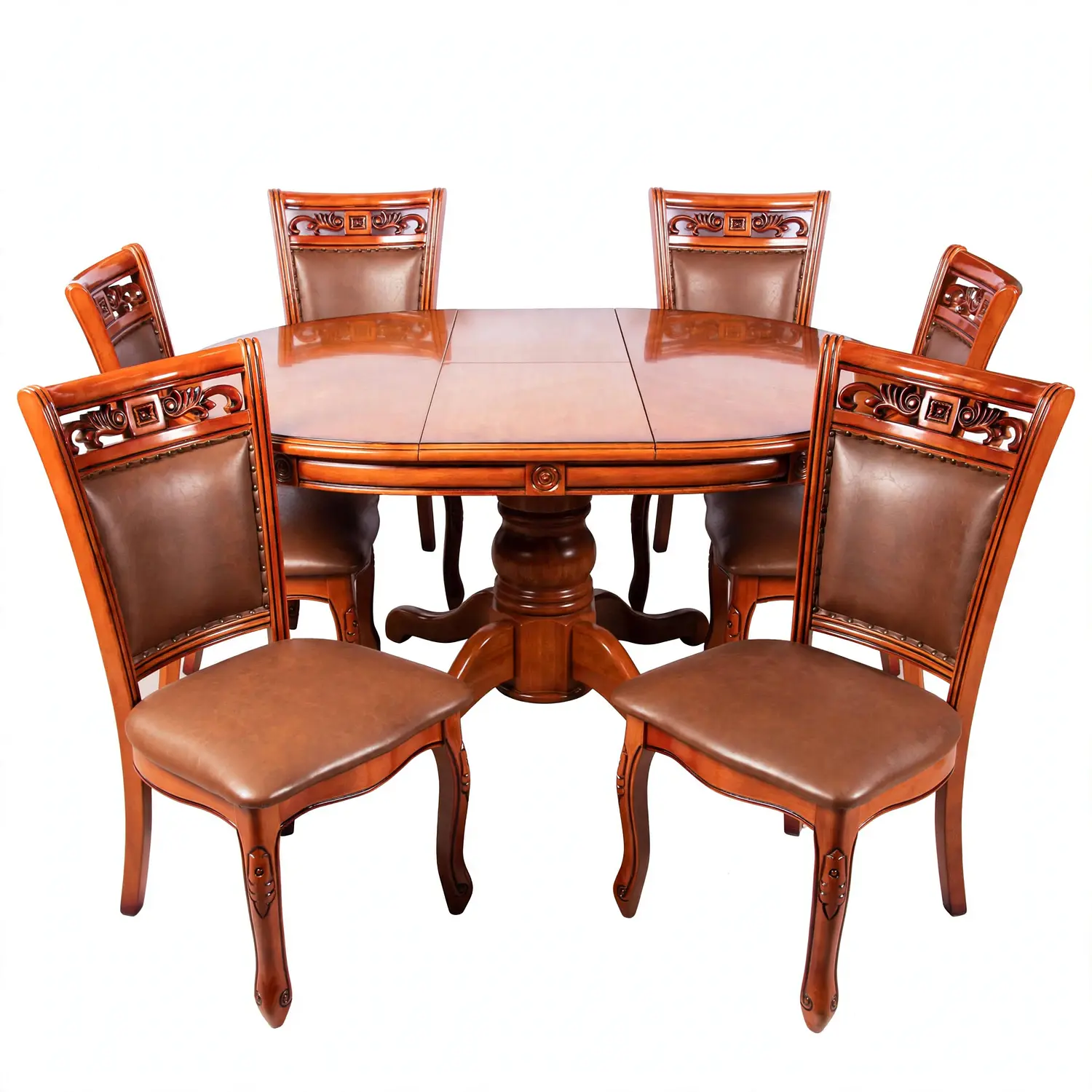 Comedor Extensible Imperial de 6 Puesto en Roble Americano 29