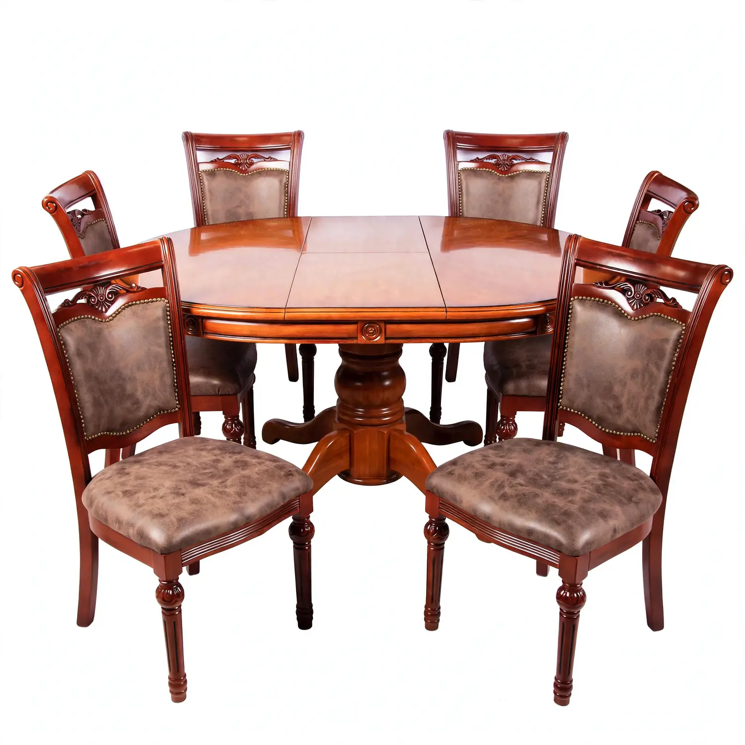 Comedor Extensible Imperial de 6 Puesto en Roble Americano 32