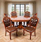 Comedor Extensible Imperial de 6 Puesto en Roble Americano - Miniatura 34