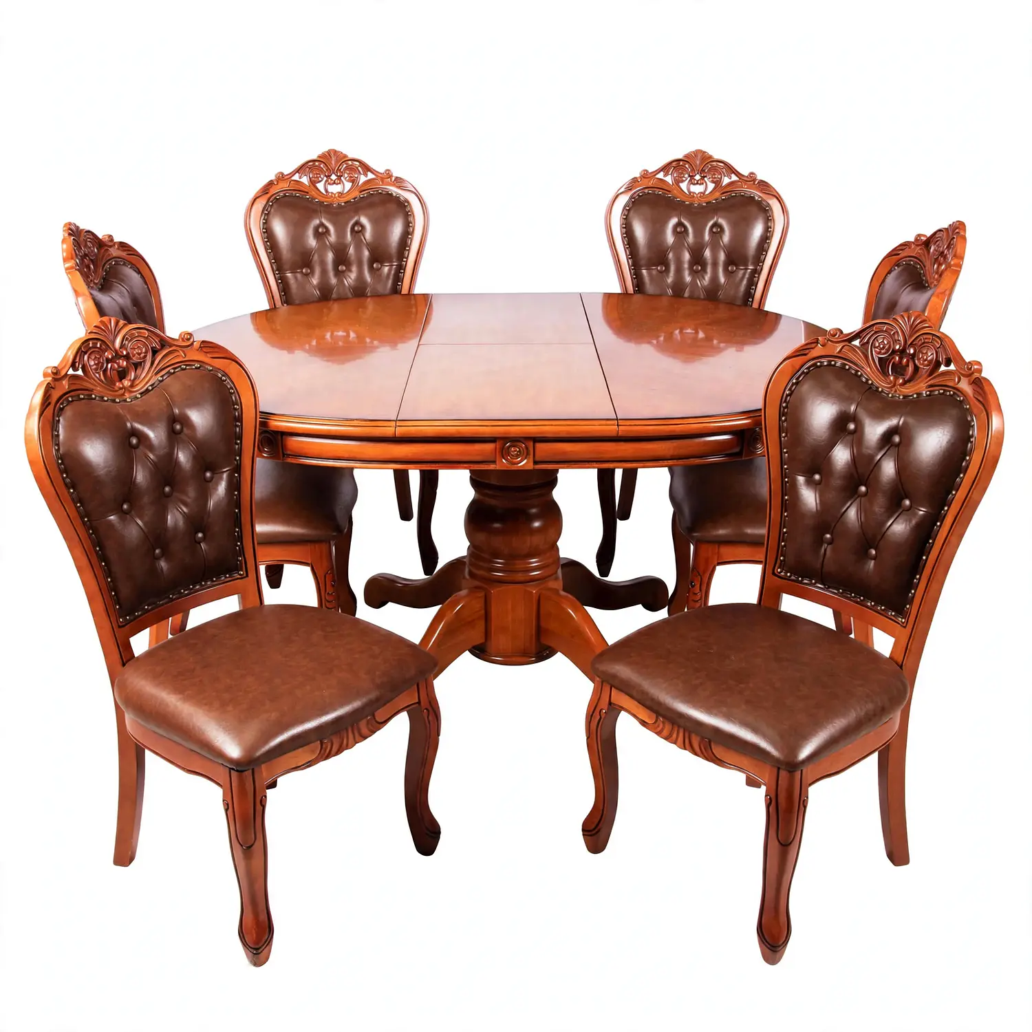 Comedor Extensible Imperial de 6 Puesto en Roble Americano 35