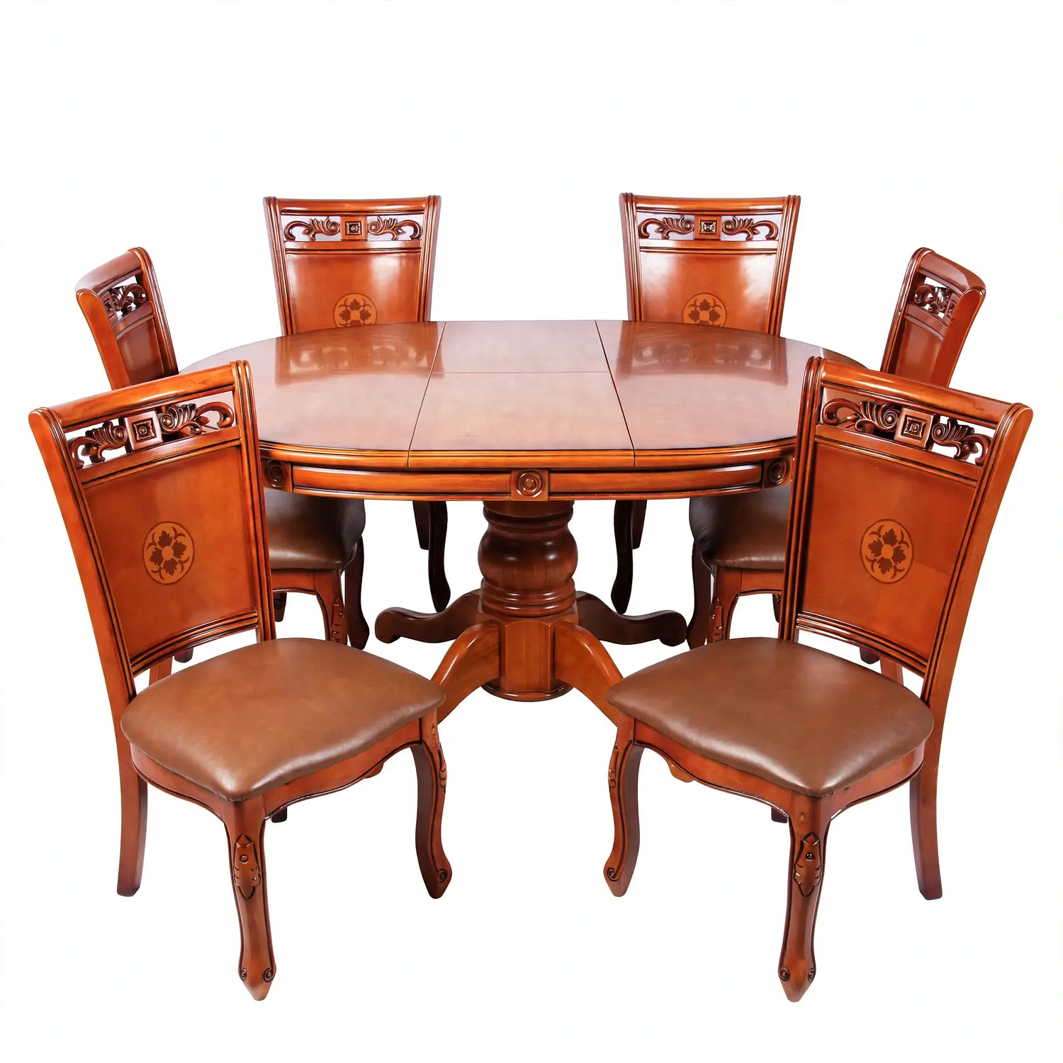 Comedor Extensible Imperial de 6 Puesto en Roble Americano 44