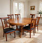 Comedor Ovalado Tallado en Madera Roble Americano 6 Puestos - Miniatura 7