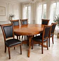 Comedor Ovalado Tallado en Madera Roble Americano 6 Puestos - Miniatura 10