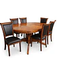 Comedor Ovalado Tallado en Madera Roble Americano 6 Puestos - Miniatura 11