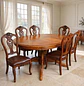 Comedor Ovalado Tallado en Madera Roble Americano 6 Puestos - Miniatura 13