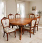 Comedor Ovalado Tallado en Madera Roble Americano 6 Puestos - Miniatura 16