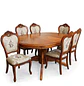 Comedor Ovalado Tallado en Madera Roble Americano 6 Puestos - Miniatura 17