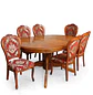 Comedor Ovalado Tallado en Madera Roble Americano 6 Puestos - Miniatura 38