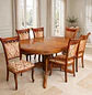 Comedor Ovalado Tallado en Madera Roble Americano 6 Puestos - Miniatura 31