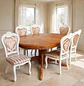 Comedor Ovalado Tallado en Madera Roble Americano 6 Puestos - Miniatura 28