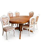 Comedor Ovalado Tallado en Madera Roble Americano 6 Puestos - Miniatura 29