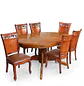 Comedor Ovalado Tallado en Madera Roble Americano 6 Puestos - Miniatura 44