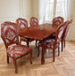 Comedor Clásico Retráctil de Roble Americano con 6 Sillas - Miniatura 4