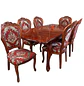 Comedor Clásico Retráctil de Roble Americano con 6 Sillas - Miniatura 5