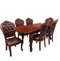 Comedor Clásico Retráctil de Roble Americano con 6 Sillas - Miniatura 11