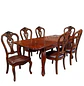 Comedor Clásico Retráctil de Roble Americano con 6 Sillas - Miniatura 23