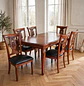 Comedor Rectangular Extensible de Madera 6 a 8 Sillas Tapizadas - Miniatura 1