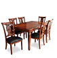 Comedor Rectangular Extensible de Madera 6 a 8 Sillas Tapizadas - Miniatura 2